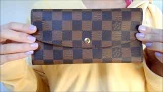 Louis Vuitton Emilie wallet damier ebene quick overview [upl. by Eilarol]