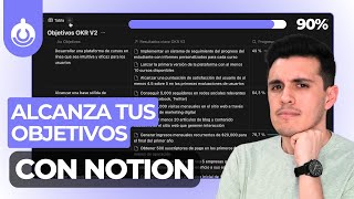 🎯 PLANTILLA de OBJETIVOS OKR en NOTION  Tutorial de Notion [upl. by Suivatnad33]