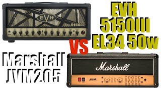 EVH 5150III EL34 vs Marshall JVM205H [upl. by Idhem]