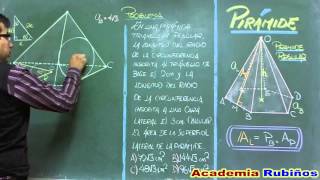 PIRAMIDE TRIANGULAR REGULAR  AREA LATERAL  PROBLEMA RESUELTO [upl. by Tnilc41]