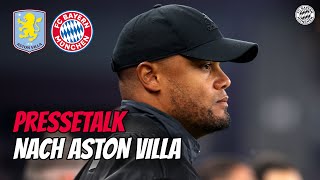 Pressetalk nach der 01Niederlage gegen Aston Villa  Champions League  FC Bayern [upl. by Inad821]