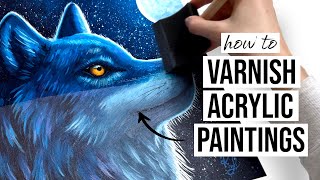 How to Varnish Acrylic Paintings  Simple and Easy Technique [upl. by Asseram]