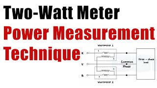 Three Phase Power Measurement Method  TWO WATT METER METHOD [upl. by Kaz]