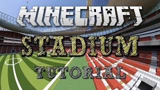 Minecraft Stadium Tutorial  Part 1  The SoccerFootball FieldPitch [upl. by Sethi]