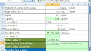 Excel Statistics 88 Confidence Interval amp Hypothesis Tests [upl. by Kreiner170]