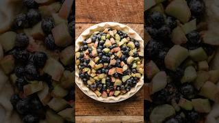 Blueberry Rhubarb Pie recipe shorts [upl. by Erikson]