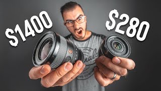 SAMYANG 24MM F28 AF vs SONY GM 24MM F14  SONY FULL FRAME LENS REVIEW [upl. by Odrautse181]