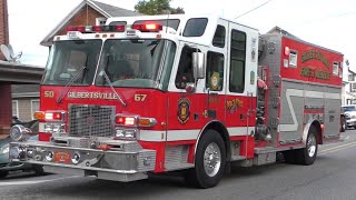 Gilbertsville Fire amp Rescue Company Squad 67 Responding 8420 [upl. by Sclater]