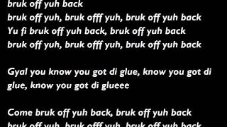 Konshens  Bruk off Yuh back LYRICS ON SCREEN  2016   Moskato riddim [upl. by Giarc931]