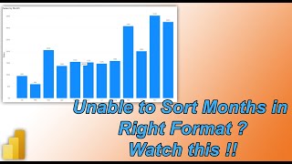 How to Sort Months the right way in PowerBI  Bar Chart  MI Tutorial [upl. by Yak854]