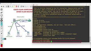 CCNA CCNP InterVLAN Routing ACL and VACL Basic Configuration [upl. by Ontina]