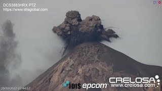 October 2829 2022  Explosions  Volcan De Fuego Guatemala [upl. by Aletsirc14]