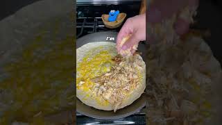 Costco Rotisserie Chicken Made Into This 🤯🔥 rotisserie chickenrecipes quesadilla cheesepull [upl. by Hgielrebma]