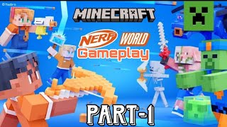 Minecraft Nerf World Gameplay Part1 [upl. by Rizas]