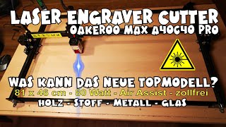 Neje Laser Master 2S Max A40640 Pro Laser Engraver von Oakeroo mit Air Assist [upl. by Etnovaj91]