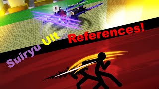 Suiryu Ult all references  Roblox  The Strongest Battlegrounds [upl. by Schilt]