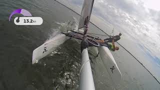 Big pitchpole with the Hobie FX one [upl. by Eelarbed]