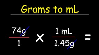 How To Convert Grams to Milliliters  g to mL [upl. by Doubler884]