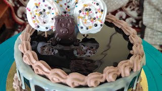 Easy Garnish Chocolate Cake  Topper Cake [upl. by Calendra642]