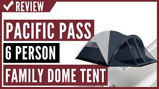 Pacific Pass Camping Tent 6 Person Family Dome Tent Review [upl. by Nossah]