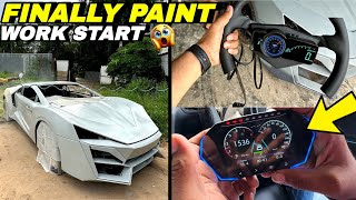 Finally Lykan Hypersport Paint Work Start 🔥  New Speedometer 😱 [upl. by Hselin]