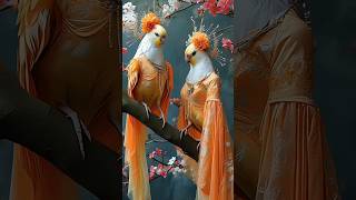 Beautiful love birds  birds singing song  colour Full birds [upl. by Bottali]