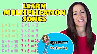 Learn Multiplication Songs for Children Times Tables Multiply Numbers 112 for Kids by Patty Shukla [upl. by Aicilat]