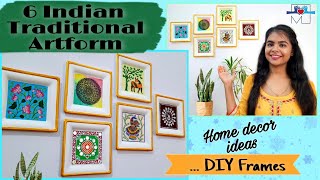 6 Traditional Paintings Madhubani Pichwai Warli Gond Lippan amp Mandala  DIY Home Decor [upl. by Purdum]