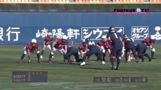 関東大学アメフト2014リーグ戦、慶應義塾大学vs早稲田大学 [upl. by Benco]