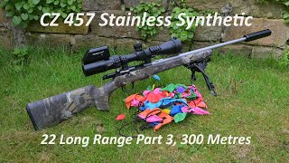 CZ 457 Stainless Synthetic in 22Lr Part 3 300 Metres [upl. by Nirhtak935]