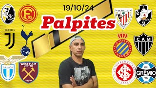 palpites de futebolaposta esportivafutebol pelo mundo191024 [upl. by Berte123]