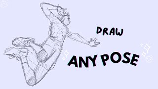 How to draw any pose you want  drawing tutorial for beginners step by step [upl. by Llehsyt648]