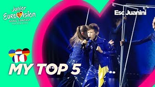 Junior Eurovision 2024  My Top 5  NEW 🇳🇱🇩🇪🇺🇦🇫🇷🇲🇹 [upl. by Guimond]