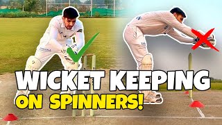 WICKET KEEPING ON SPINNER  WICKET KEEPING DRILLS FOR BEGINNERS [upl. by Asiela]