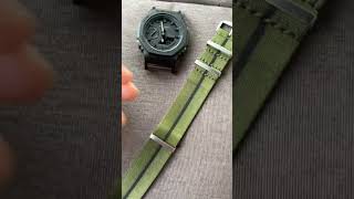 Casioak GShock GA2100 with a GreenBlack Nato Deluxe [upl. by Ytsirhk]