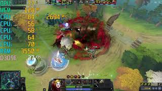 Intel Core i52410M \ Intel HD 3000 \ Dota 2 Benchmark \ low settings 720p 83 resscale [upl. by Sinnaoi]