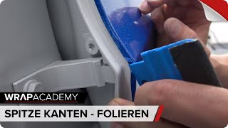 Spitze Kanten folieren  Wie du Falten an Ecken und Kanten vermeidest  wrapacademy [upl. by Nuj808]