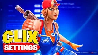 CLIXS NEW UPDATED BEST KEYBOARD amp MOUSE SETTINGS In Fortnite Chapter 5 RESOLUTION  SPECS [upl. by Innoj]