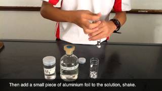 Testing of Nitrate Anions  sodium hydroxide and aluminium foil [upl. by Mikkel876]