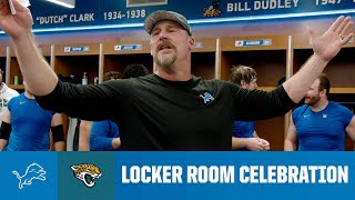 Lions vs Jaguars postgame locker room celebration [upl. by Mell]