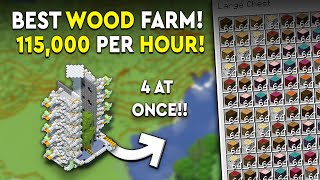 Minecraft All Trees Wood Farm Tutorial  NEW amp EASY  115000 PH [upl. by Klapp]