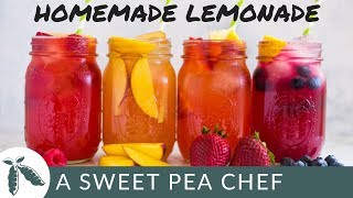 Homemade Lemonade  4 Easy Lemonade Recipes  A Sweet Pea Chef [upl. by Apoor593]