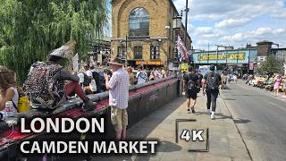 🇬🇧 Exploring Londons World Famous Camden Market  4K HDR [upl. by Ardnala]