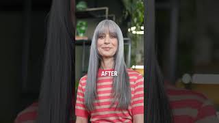 Before amp After Natural Grey Hair Reverse Ombre Service  shorts  Goldwell Education Plus [upl. by Peggie]