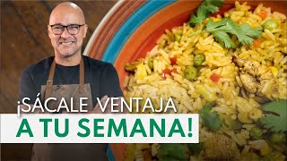 Arroz con pollo  Receta para ahorrar tiempo y resolver el almuerzo de la semana [upl. by Joice457]