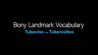 Tubercles vs Tuberosities [upl. by Clareta275]