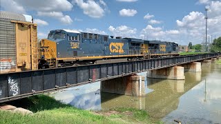 How High Can Truck Frames Be Stacked On A Train Train Rumbles Across City Railroad Bridge In Troy [upl. by Neik]