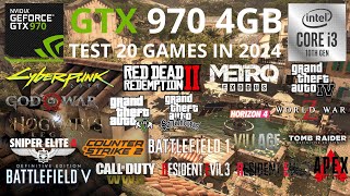 GTX 970 4GB  Test 20 Games in 2024 [upl. by Leigha]