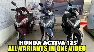 2024 Honda Activa 125 All Variants Detailed Comparison Video  Honda Activa 125 New Model Price [upl. by Abbotsen]