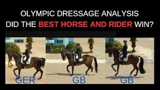 Olympic Dressage Test Comparison Veterinary Physiotherapist Analysis von BredowWerndl Moody Hester [upl. by Nodnarg]